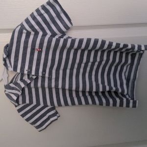 Gray striped Polo shirt